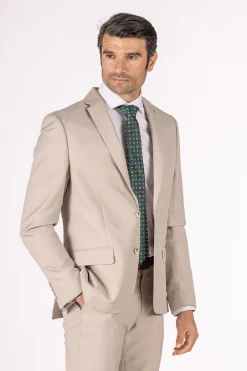 Celopman Chaqueta de Traje Beige blanco Discount