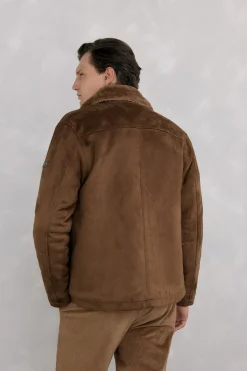 Pedro del Hierro Chaqueta doble faz borrego Marr&oacute;n Outlet