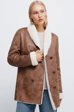 Springfield Chaqueta doble faz botones marr&oacute;n Hot