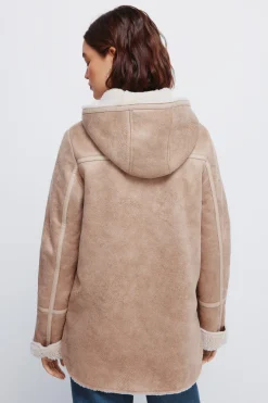 Springfield Chaqueta doble faz capucha nude Online