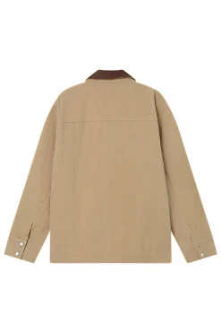 Grace & Mila Chaqueta en sarga de algodón Beige Clearance