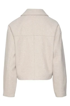 Vero Moda Chaqueta fieltro manga larga Beige Best