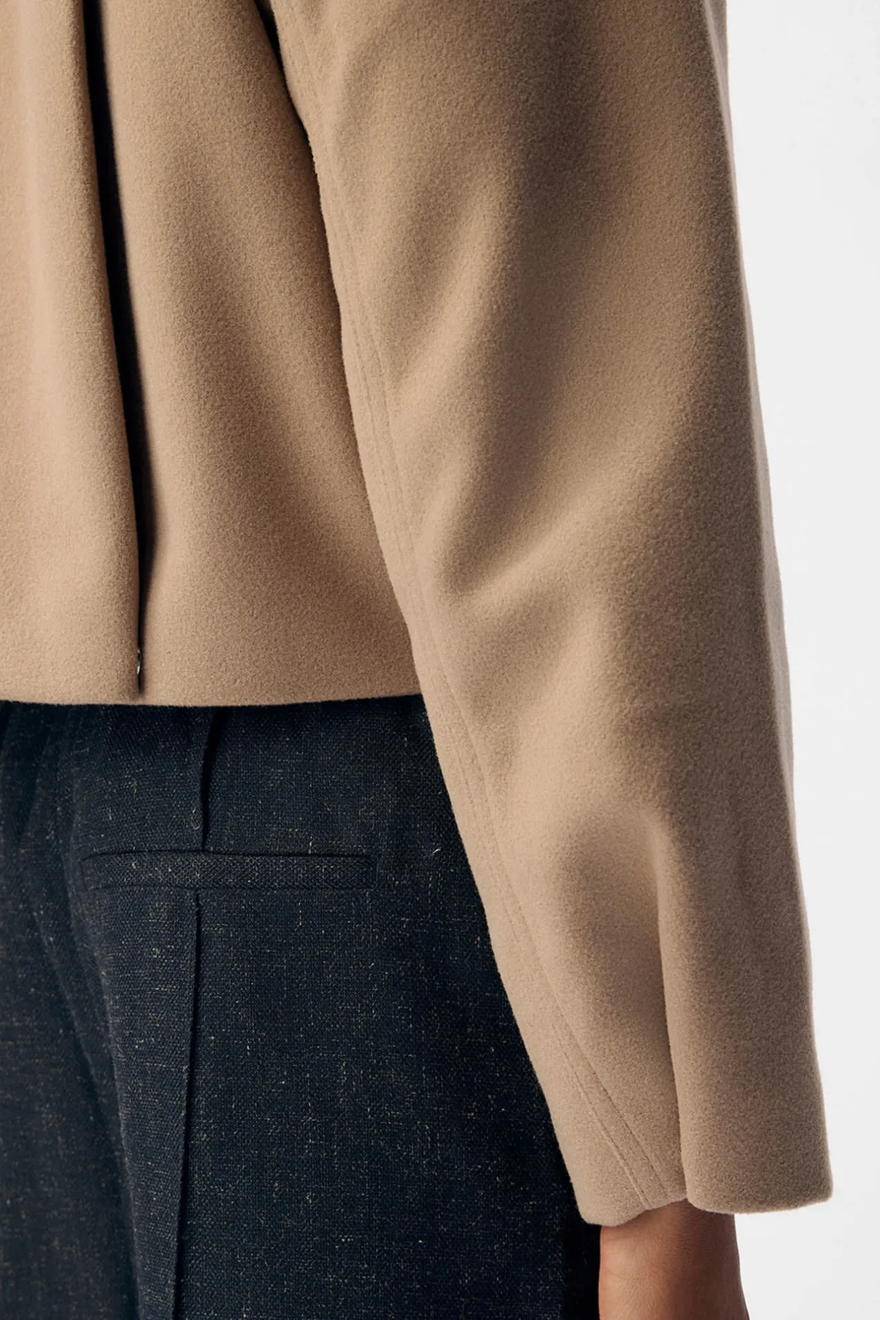 Object Chaqueta fieltro manga larga Beige Discount