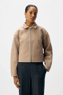 Object Chaqueta fieltro manga larga Beige Discount