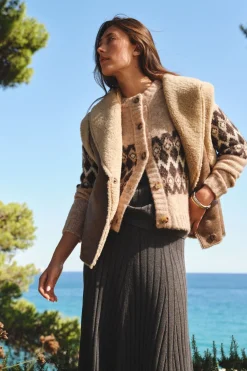 Cortefiel Chaqueta greca posicional Beige Outlet