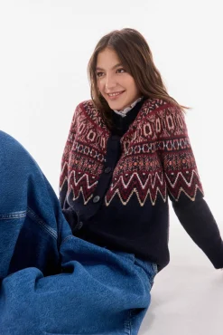 TFP by Tamara Falcó Chaqueta jacquard geométrico multicolor Azul Hot