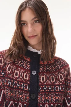 TFP by Tamara Falcó Chaqueta jacquard geométrico multicolor Azul Hot