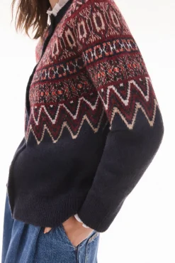 TFP by Tamara Falcó Chaqueta jacquard geométrico multicolor Azul Hot