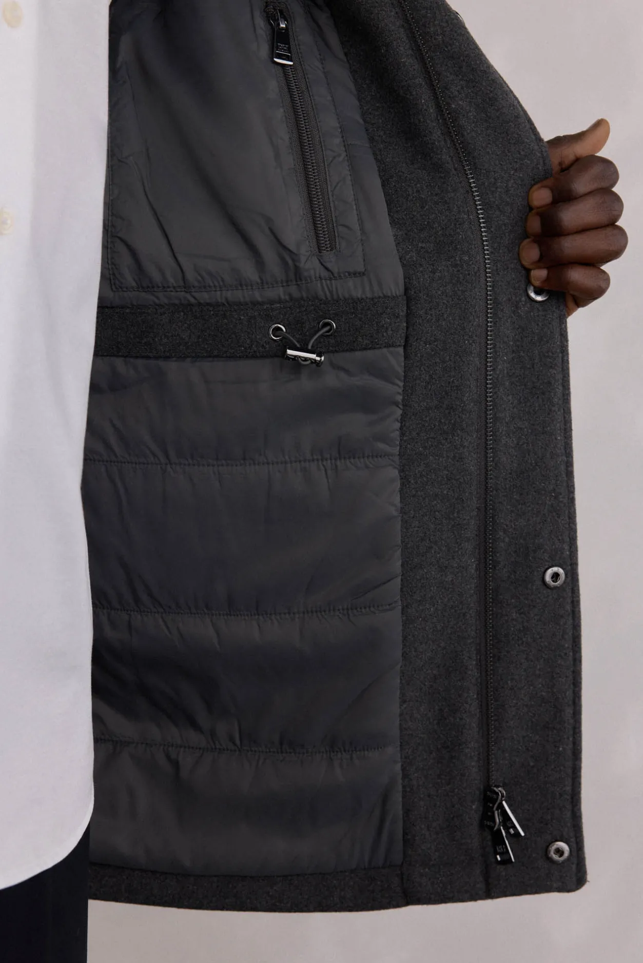 Pedro del Hierro Chaqueta lana bolsillos Gris Online