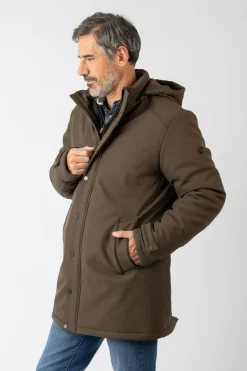 Privata Chaqueta larga con capucha Kaki Outlet