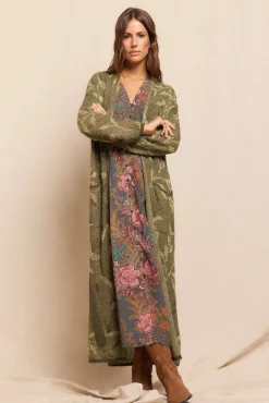 Slowlove Chaqueta larga jacquard Verde Online