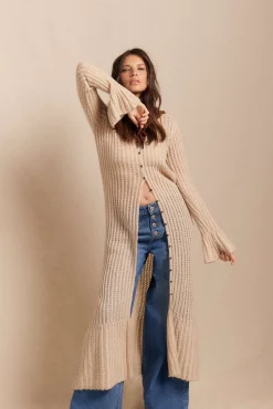 Slowlove Chaqueta larga punto Marfil Clearance