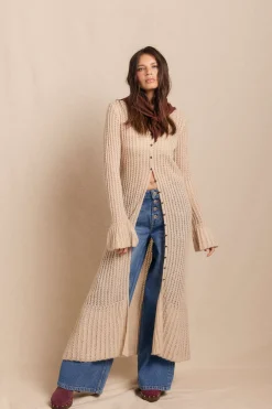 Slowlove Chaqueta larga punto Marfil Clearance