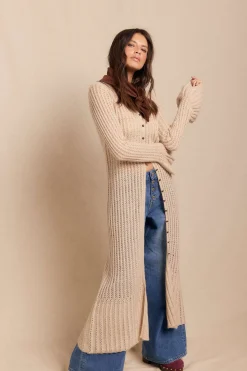 Slowlove Chaqueta larga punto Marfil Clearance