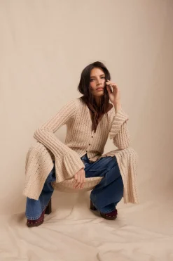 Slowlove Chaqueta larga punto Marfil Clearance