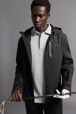 Pedro del Hierro Chaqueta lisa golf Negro New