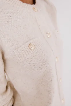 Cortefiel Chaqueta lúrex botones Marfil Outlet