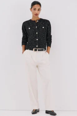 Cortefiel Chaqueta lúrex botones Negro New