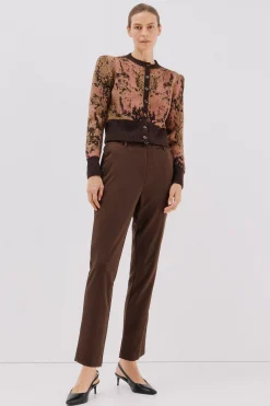 Cortefiel Chaqueta pliegue hombro Marr&oacute;n oscuro Outlet