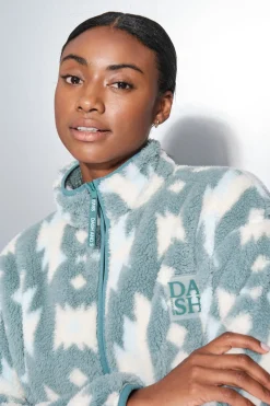 Dash and Stars Chaqueta polar cremallera hielo verde Discount