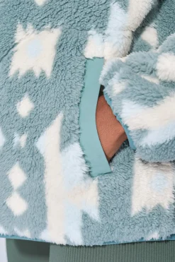 Dash and Stars Chaqueta polar cremallera hielo verde Discount