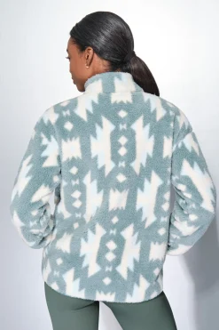 Dash and Stars Chaqueta polar cremallera hielo verde Discount