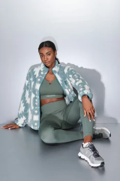 Dash and Stars Chaqueta polar cremallera hielo verde Discount