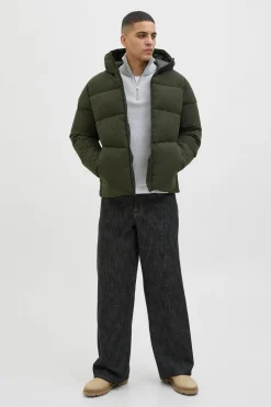 Jack & Jones Chaqueta puffer corta verde Hot