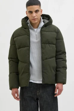 Jack & Jones Chaqueta puffer corta verde Hot