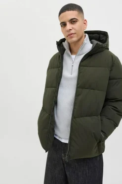 Jack & Jones Chaqueta puffer corta verde Hot