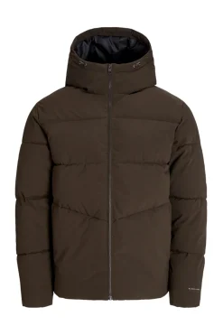Jack & Jones Chaqueta puffer corta marr&oacute;n Discount