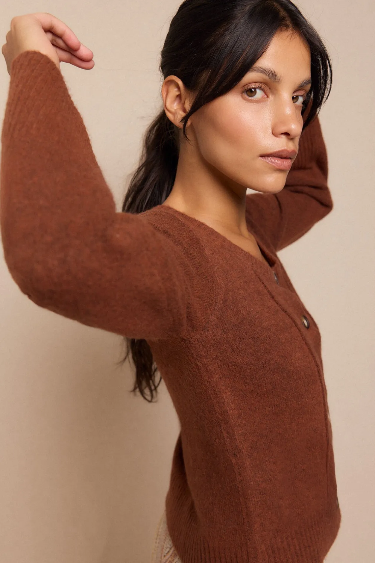 Slowlove Chaqueta punto Marrón Clearance