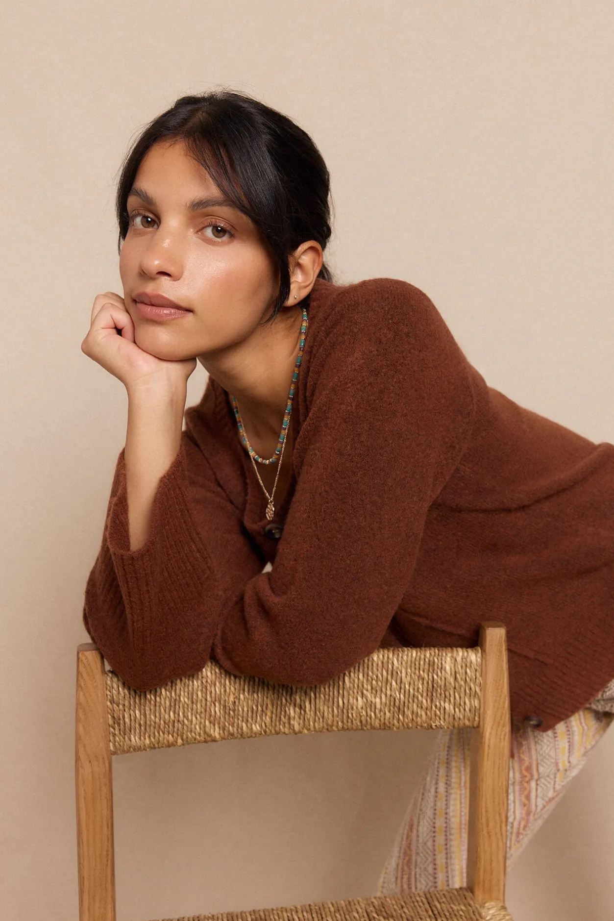 Slowlove Chaqueta punto Marrón Clearance