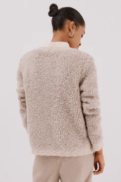 Cortefiel Chaqueta punto bouclé Marfil Discount