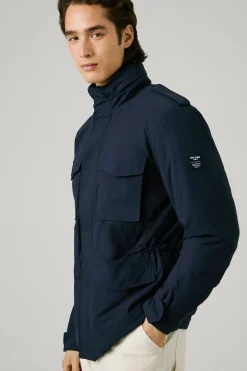 Pepe Jeans Chaqueta Sahariana Elástica azul New