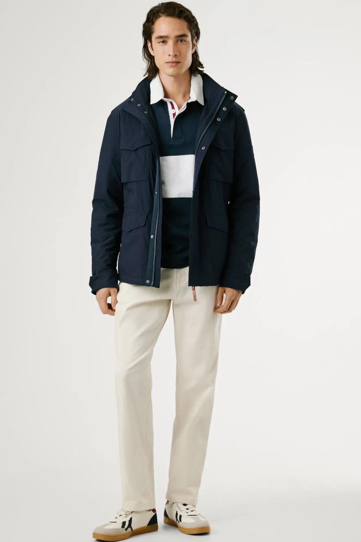 Pepe Jeans Chaqueta Sahariana Elástica azul New