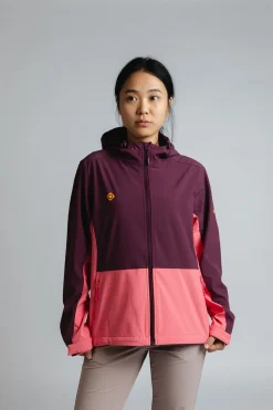 Izas Chaqueta softshell cortavientos acacia w burdeos Outlet