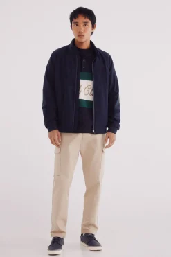 Springfield Chaqueta técnica azul Sale