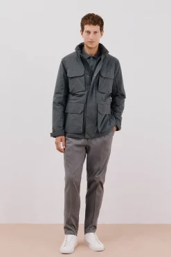 Cortefiel Chaqueta técnica 4 bolsillos Gris Outlet