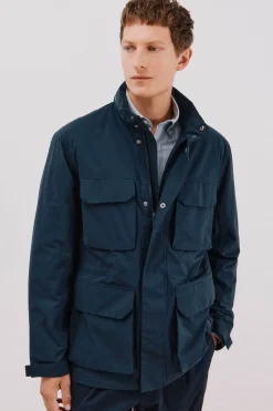 Cortefiel Chaqueta técnica 4 bolsillos Azul marino Hot