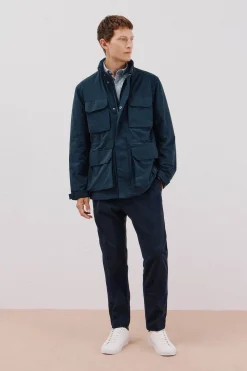 Cortefiel Chaqueta técnica 4 bolsillos Azul marino Hot