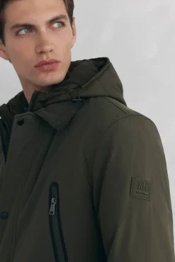 Pedro del Hierro Chaqueta vistas cremallera repelente al agua Verde Outlet