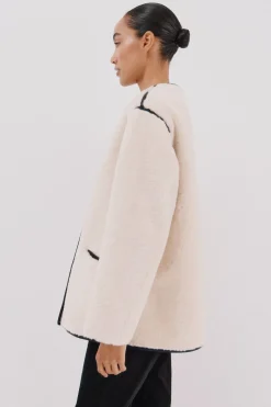 Cortefiel Chaquetón efecto doble faz vivos Marfil Best