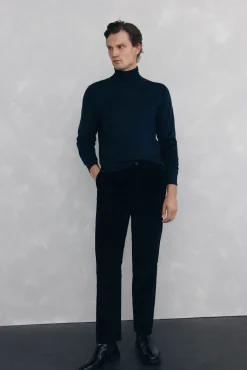 Pedro del Hierro Chino pana gruesa regular fit Azul Sale