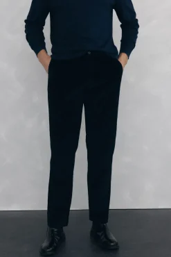 Pedro del Hierro Chino pana gruesa regular fit Azul Sale