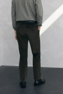 Pedro del Hierro Chino pana gruesa regular fit Verde Sale