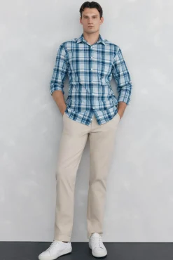 Pedro del Hierro Chino textura regular fit Beige Clearance