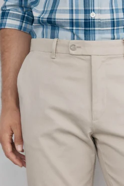 Pedro del Hierro Chino textura regular fit Beige Clearance