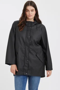 Vero Moda Curve Chubasquero con capucha Curve Negro New