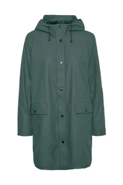 Vero Moda Chubasquero de mujer manga larga con capucha Verde oscuro Sale
